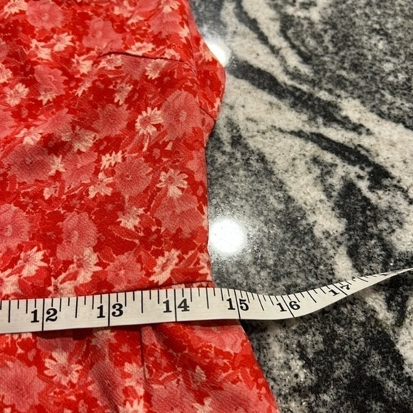 Nightwalker Peplum Floral Mini Dress with Plunging V Neckline - Picture 8 of 15